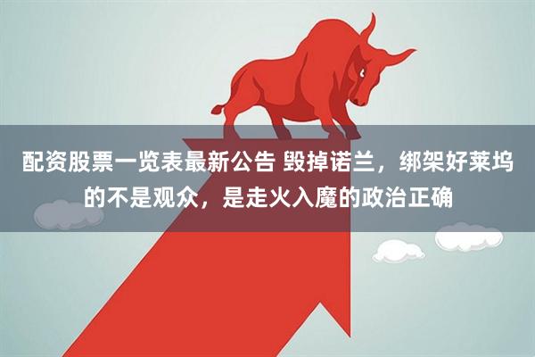 配资股票一览表最新公告 毁掉诺兰，绑架好莱坞的不是观众，是走火入魔的政治正确